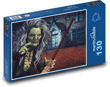 Čarodějnice - Haloween, strašidlo Puzzle 130 dílků - 28,7 x 20 cm