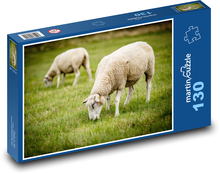 Ovce, pastva, zvířata Puzzle 130 dílků - 28,7 x 20 cm