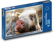 Świnia - wieprzowina - wieprzowina Puzzle 130 elementów - 28,7x20 cm