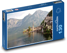 Hallstatt - Rakúsko, mestečko Puzzle 130 dielikov - 28,7 x 20 cm 