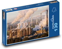 Fabryka, kominy, przemysł Puzzle 130 elementów - 28,7x20 cm