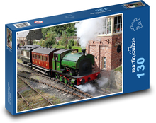 Anglie - parní vlak Puzzle 130 dílků - 28,7 x 20 cm