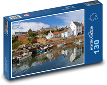 Škótsko - prístav, pobrežie, mesto Puzzle 130 dielikov - 28,7 x 20 cm 