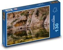 Jezero - skalní útvary Puzzle 130 dílků - 28,7 x 20 cm