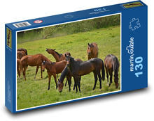 Animals - Horse herd Puzzle 130 pieces - 28.7 x 20 cm 