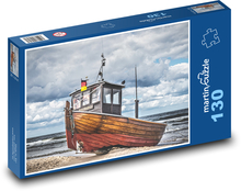 Rybářská loď, člun Puzzle 130 dílků - 28,7 x 20 cm