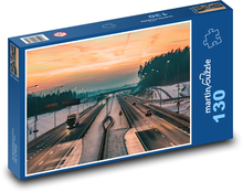 Autostrada - samochody, drogi Puzzle 130 elementów - 28,7x20 cm