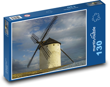 Windmühle - Landschaft, Wolken Puzzle 130 Teile - 28,7x20 cm