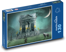 Halloween - strašidlá, mesiac Puzzle 130 dielikov - 28,7 x 20 cm 