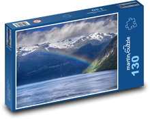 Norway - Fjords, rainbow Puzzle 130 pieces - 28.7 x 20 cm 