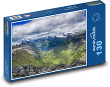 Norwegia - fiordy, krajobraz Puzzle 130 elementów - 28,7x20 cm