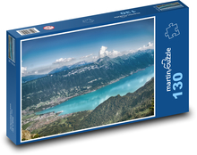 Jezero - Brienz, Švýcarsko Puzzle 130 dílků - 28,7 x 20 cm