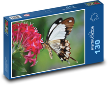 Schmetterling - Blume, Bestäubung Puzzle 130 Teile - 28,7x20 cm
