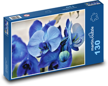 Modrá orchidej - květy, rostlina Puzzle 130 dílků - 28,7 x 20 cm