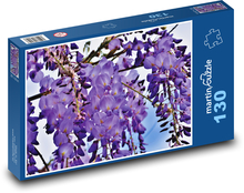 Vistária - fialová rastlina, kvet Puzzle 130 dielikov - 28,7 x 20 cm 