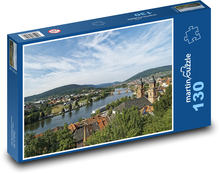 Bawaria, rzeka, miasto Puzzle 130 elementów - 28,7x20 cm