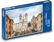 Řím - Itálie, schody Puzzle 130 dílků - 28,7 x 20 cm
