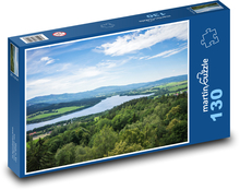 Lipenská priehrada - jazero, národný park Šumava Puzzle 130 dielikov - 28,7 x 20 cm 