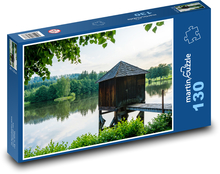 Jezero - krajina, rybník Puzzle 130 dílků - 28,7 x 20 cm