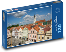 Třeboň - domy, Česká republika Puzzle 130 dielikov - 28,7 x 20 cm 