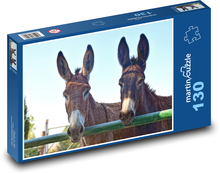Donkeys - animals, farm Puzzle 130 pieces - 28.7 x 20 cm