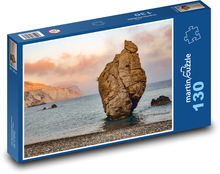 Skála v moři - pláž, oceán Puzzle 130 dílků - 28,7 x 20 cm