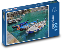 Schiffe im Hafen - Meer, Italien Puzzle 130 Teile - 28,7x20 cm