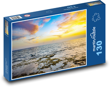 Sonnenuntergang - Wolken, Strand Puzzle 130 Teile - 28,7x20 cm