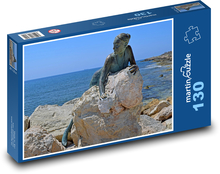 Skulptur einer Frau - Kunstwerk, Meer Puzzle 130 Teile - 28,7x20 cm