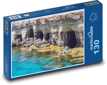 Sea caves - rocky coast, erosion Puzzle 130 pieces - 28.7 x 20 cm