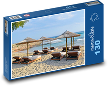 Deštníky na pláži - letovisko, moře Puzzle 130 dílků - 28,7 x 20 cm
