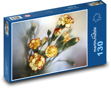 Carnation - yellow flowers, plant Puzzle 130 pieces - 28.7 x 20 cm 