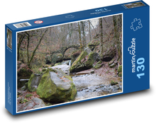 Wald - Fluss, Brücke Puzzle 130 Teile - 28,7x20 cm
