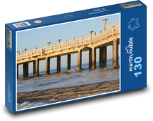 Molo - morze, Blankenberge Puzzle 130 elementów - 28,7x20 cm