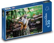 Monkey with a cub - mother, love Puzzle 130 pieces - 28.7 x 20 cm 