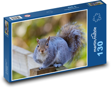 Roztomilá veverka - zvíře, sledování Puzzle 130 dílků - 28,7 x 20 cm
