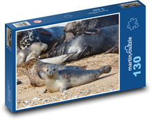 Tuleň - mláďa, zviera Puzzle 130 dielikov - 28,7 x 20 cm 