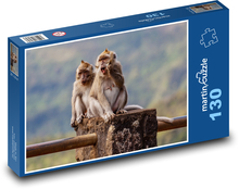Makak - opice, zvířata Puzzle 130 dílků - 28,7 x 20 cm