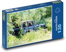 Opustené auto - vrak, šrot Puzzle 130 dielikov - 28,7 x 20 cm 