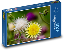 Yellow underbelly - flower, plant Puzzle 130 pieces - 28.7 x 20 cm 