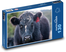 Schwarze Kuh - Vieh, Tier Puzzle 130 Teile - 28,7x20 cm