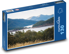 Górskie jezioro - las, góry Puzzle 130 elementów - 28,7x20 cm