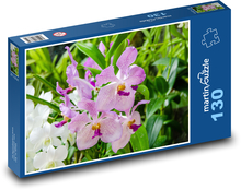 Ružová orchidea - kvet, rastlina Puzzle 130 dielikov - 28,7 x 20 cm 