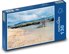 Jezioro - woda, zachód słońca Puzzle 130 elementów - 28,7x20 cm