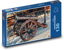 Dělo - historie, zbraň Puzzle 130 dílků - 28,7 x 20 cm