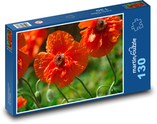 Poppy - red flowers, meadow Puzzle 130 pieces - 28.7 x 20 cm 