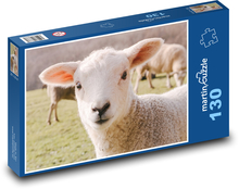 Ovce - hospodářská zvířata, jehně Puzzle 130 dílků - 28,7 x 20 cm