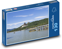 Jazero Kunming - prístav, Čína Puzzle 130 dielikov - 28,7 x 20 cm 