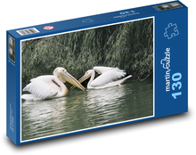 Pelikáni - vodní ptactvo, jezero Puzzle 130 dílků - 28,7 x 20 cm