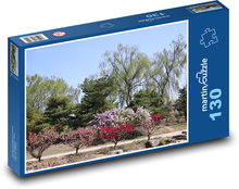 Kvitnúce park - kvety, rastliny Puzzle 130 dielikov - 28,7 x 20 cm 